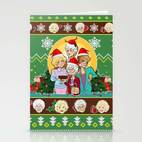 Green golden girls christmas - amazing gift idea Stationery Cards