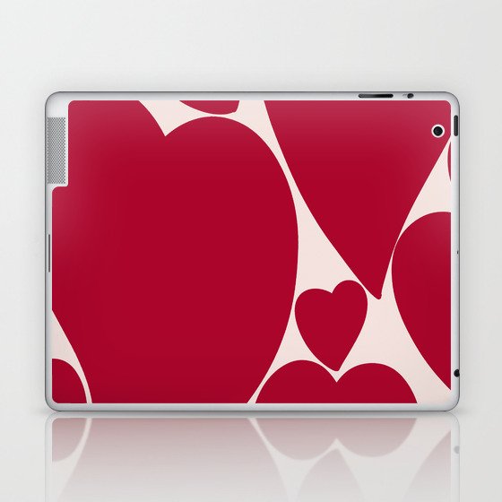 Red Hearts Swirling in Lava Lamp  Laptop & iPad Skin
