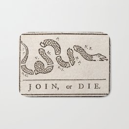 Join or Die Flag Original Bath Mat | Drawing, Joinordie, Benjamin, Die, Initials, State, Freedom, Join, America, Revolutionarywar 