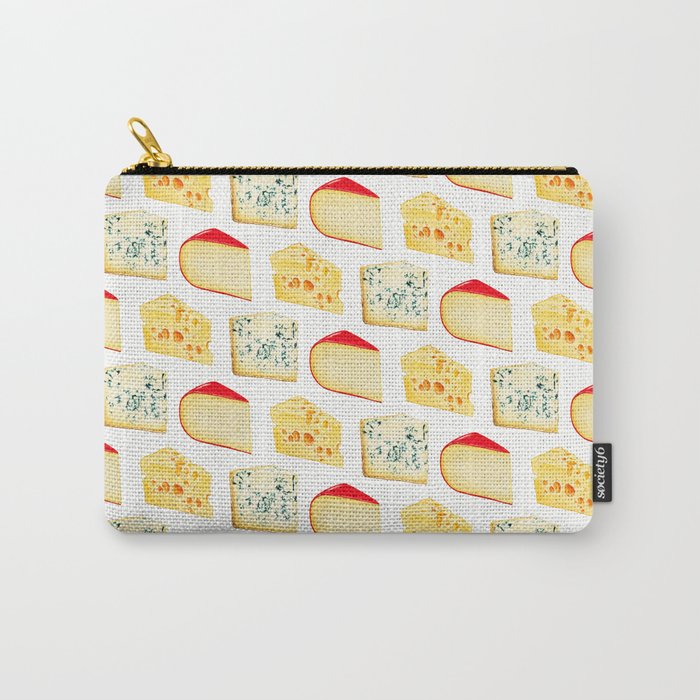 Cheese Pattern - White Carry-All Pouch