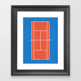 Match Point | Aerial Illustration Framed Art Print
