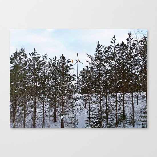 Windmill Through the Trees Canvas Print