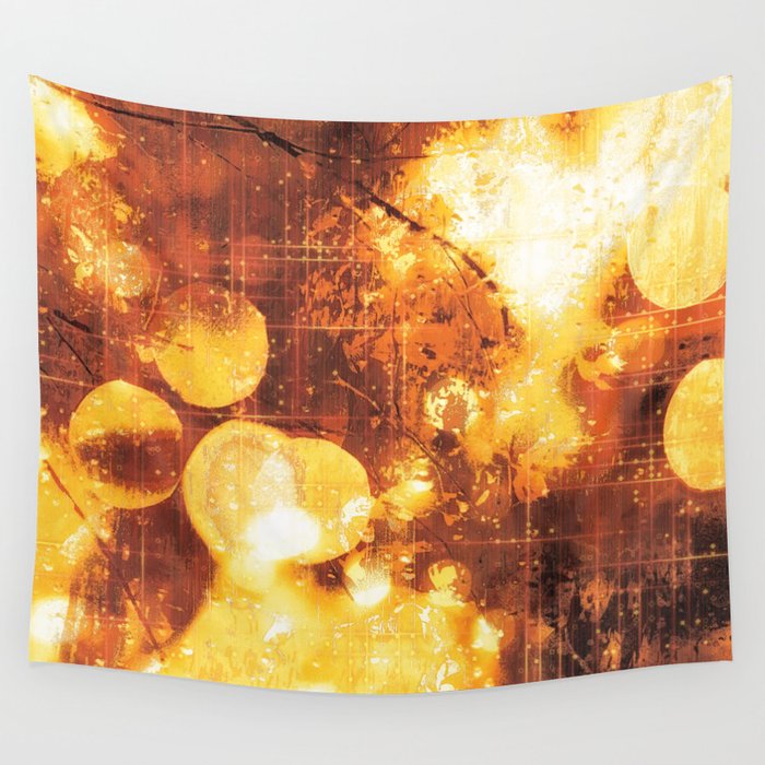 Psychedelic Abstract Bokeh And Flares Wall Tapestry By Geminiartnstock