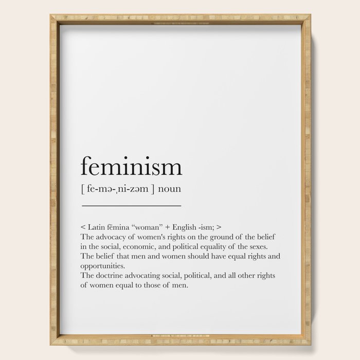 Feminism, dictionary definition Serving Tray by Marta Olga Klara Society6