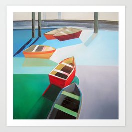 Five Boats Art Print