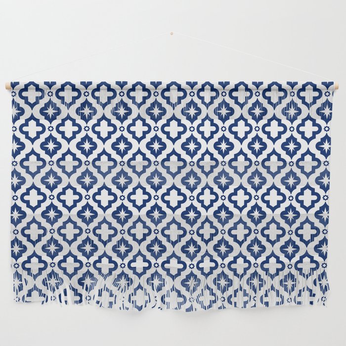 Blue Ornamental Arabic Pattern Wall Hanging