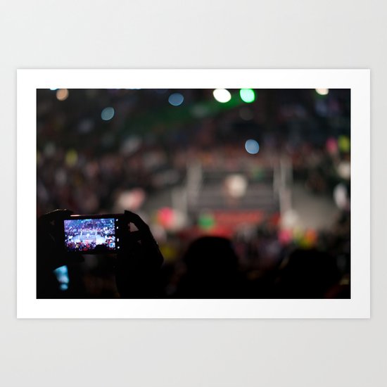 Be careful what you do, you never know who is photographing you. Art Print