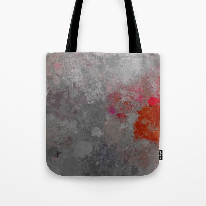 Rich orange red and grey Tote Bag