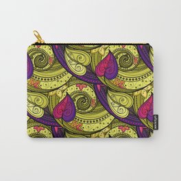 Stained Glass Leaf Paisley 2 Carry-All Pouch