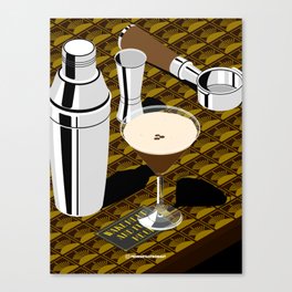 Espresso Martini Coffee Cocktail - Wake me up and fu... Canvas Print
