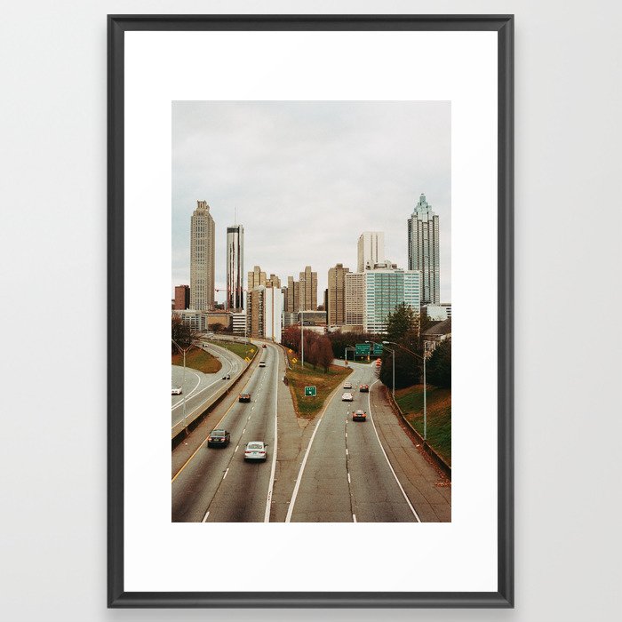Atlanta Skyline Framed Art Print