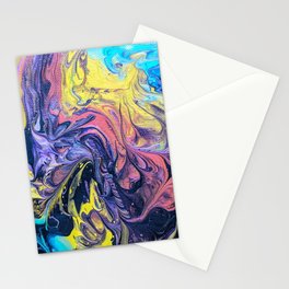 Color Clash - Fluid Art Stationery Cards