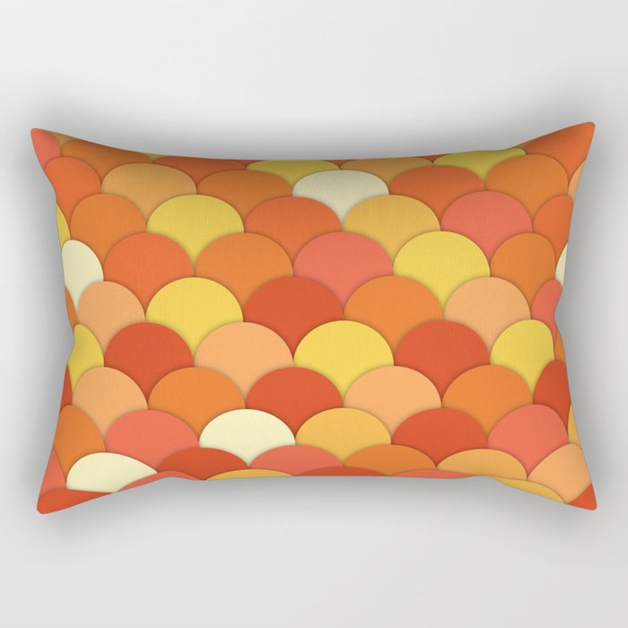 Laranja . Orange Rectangular Pillow