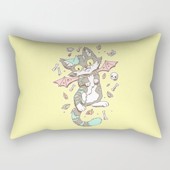 Monster Cat Rectangular Pillow