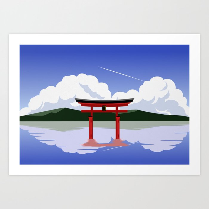 Floating Torii Gate Art Print