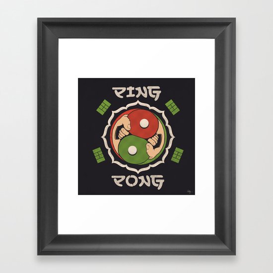 Ping Pong Framed Art Print