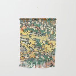 Fashionable Battle Of Frogs By Kawanabe Kyosai 1864 Wall Hanging