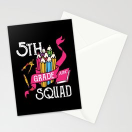 5th Grade Squad Student Back To School Stationery Card