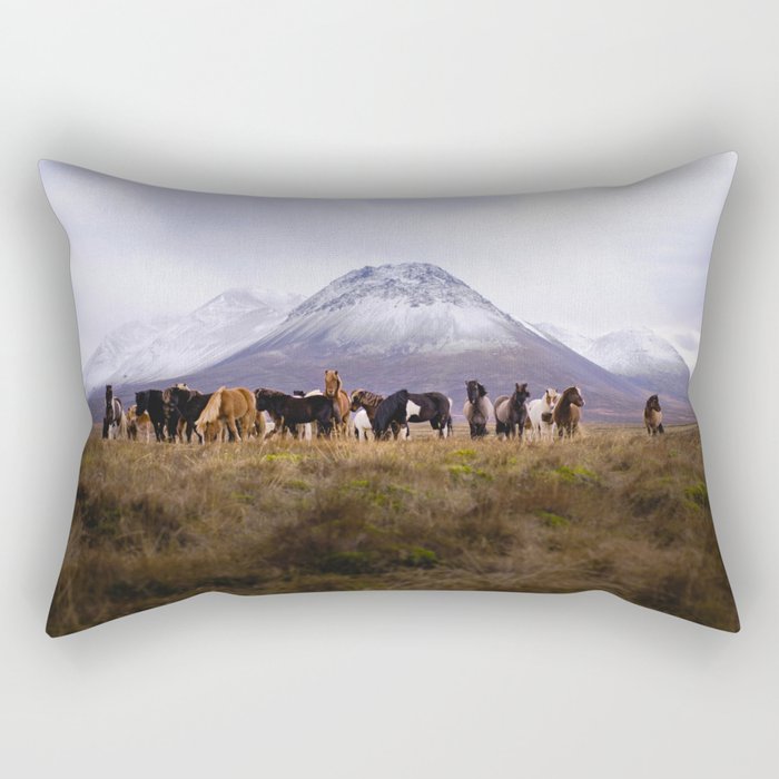 Majestic Horses Rectangular Pillow