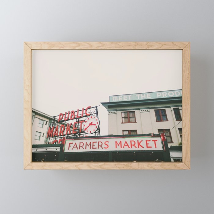 Pikes Place Market | Seattle | Washington Framed Mini Art Print