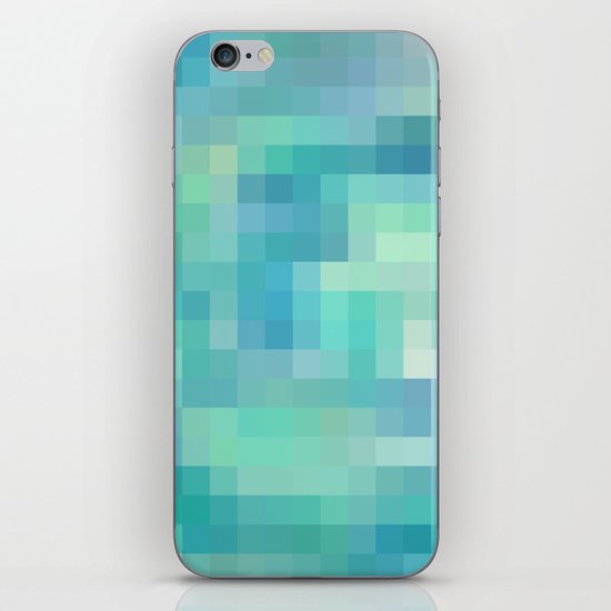 Re-Created Colored Squares No. 17 by Robert S. Lee iPhone & iPod Skin