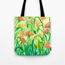 Sun drenched Poppies Tote Bag