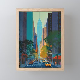 New York City Street Framed Mini Art Print