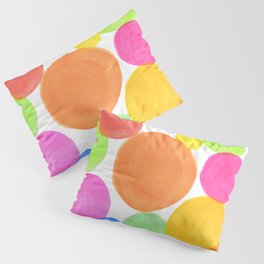 Rainbow coloured watercolour confetti Pillow Sham