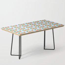 Peaches on Blue - Hand-painted Watercolour Coffee Table