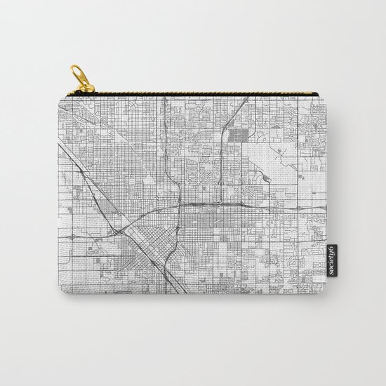 Fresno Map Line Carry-All Pouch