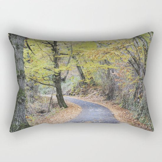 Into the autumn woods Rectangular Pillow
