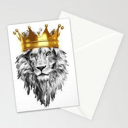 lion with a crown power king Stationery Card