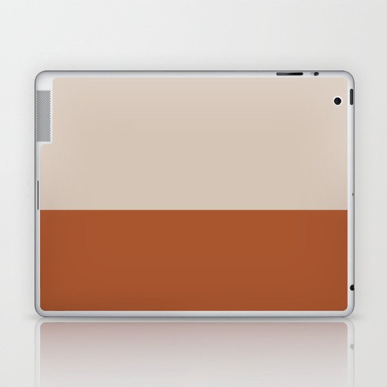 Minimalist Solid Color Block 1 in Putty and Clay Laptop & iPad Skin