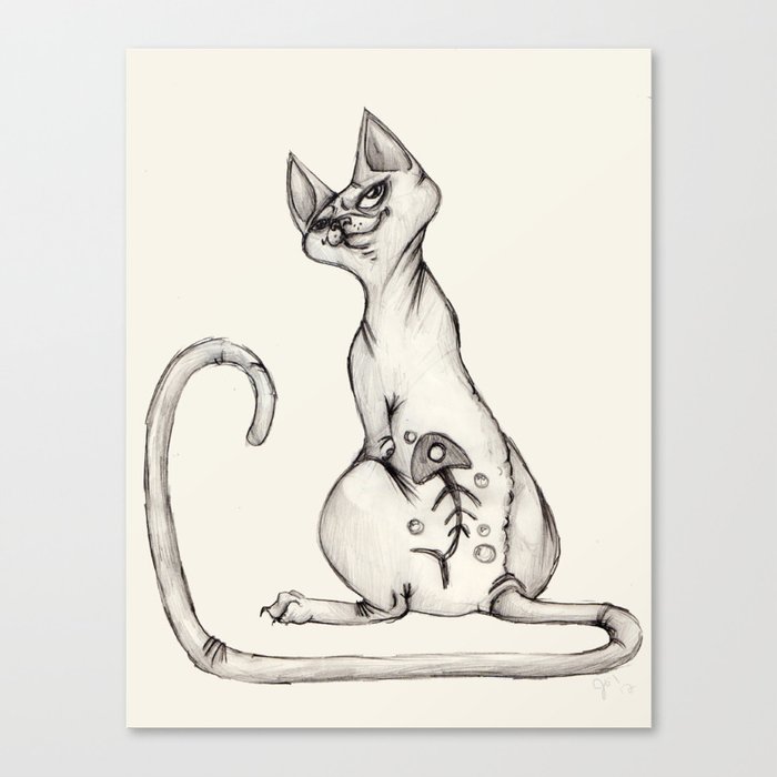 Cats with Tats v.1 Canvas Print