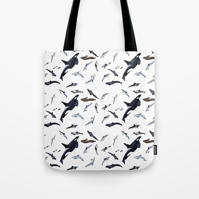 Dolphins all around Tote Bag