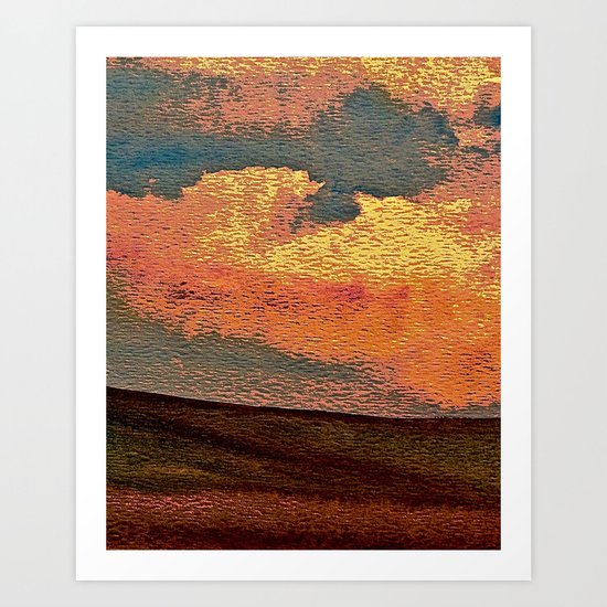 Sunset Over Saskatchewan Foothills Art Print