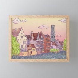 Travel Belgium Wanderlust Framed Mini Art Print