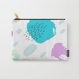Trendy pink teal lavender watercolor brushstrokes Carry-All Pouch