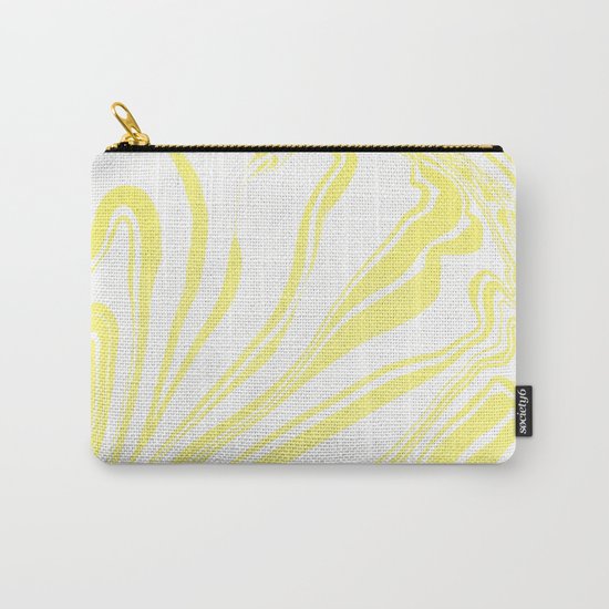 Yellow Marble Ink Watercolor Carry-All Pouch