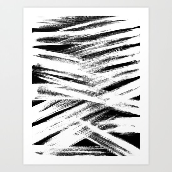 White brush Art Print