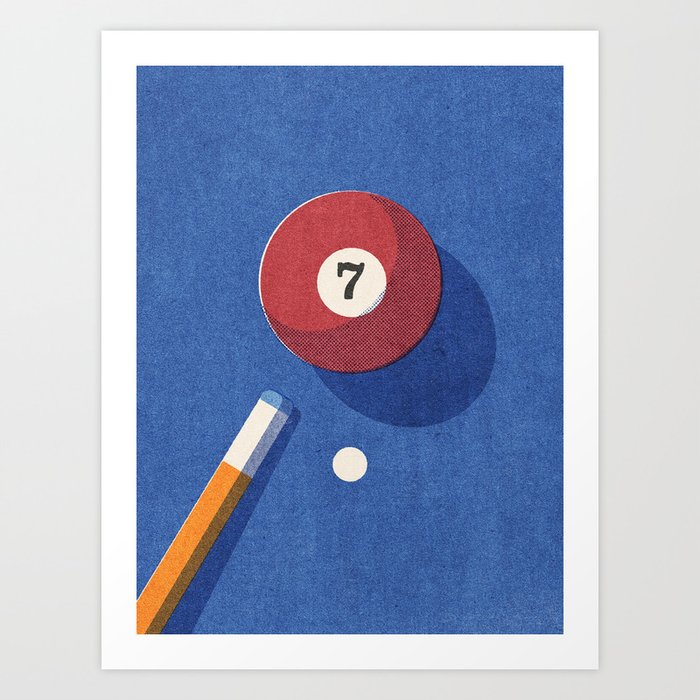 BALLS / Billiards - ball 7 I Art Print