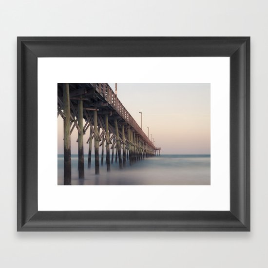 Pier at Dusk Framed Art Print
