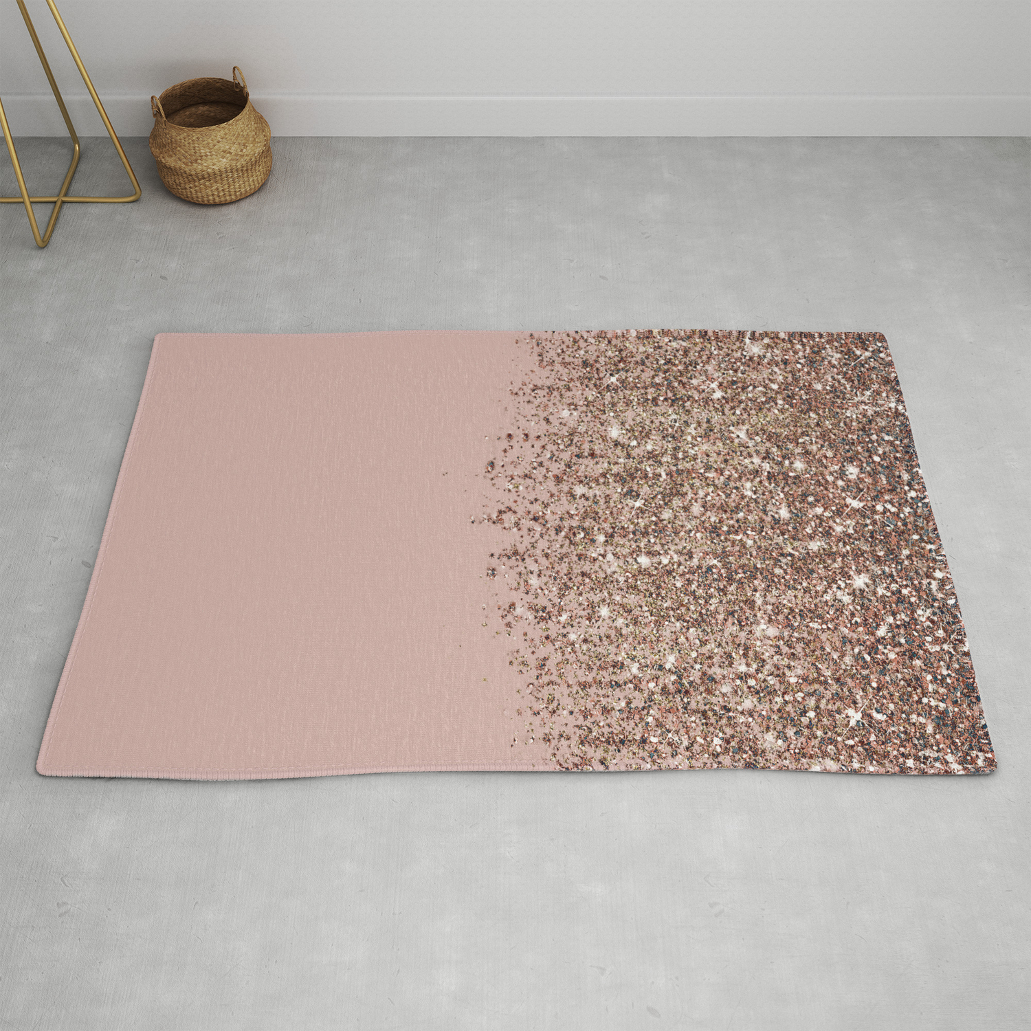 rose gold rug