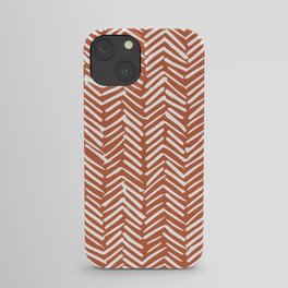 Boho, Abstract, Herringbone, Pattern, Terracotta iPhone Case