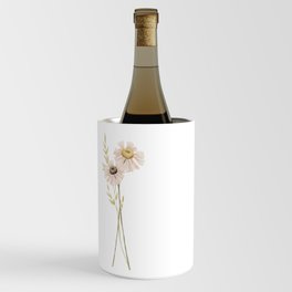 Daisy meadow flower grass set print Wine Chiller