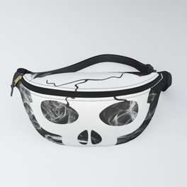 Smoking Skull Silhouette Fanny Pack