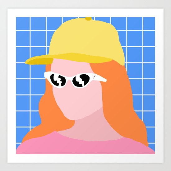Glasses Girl Art Print