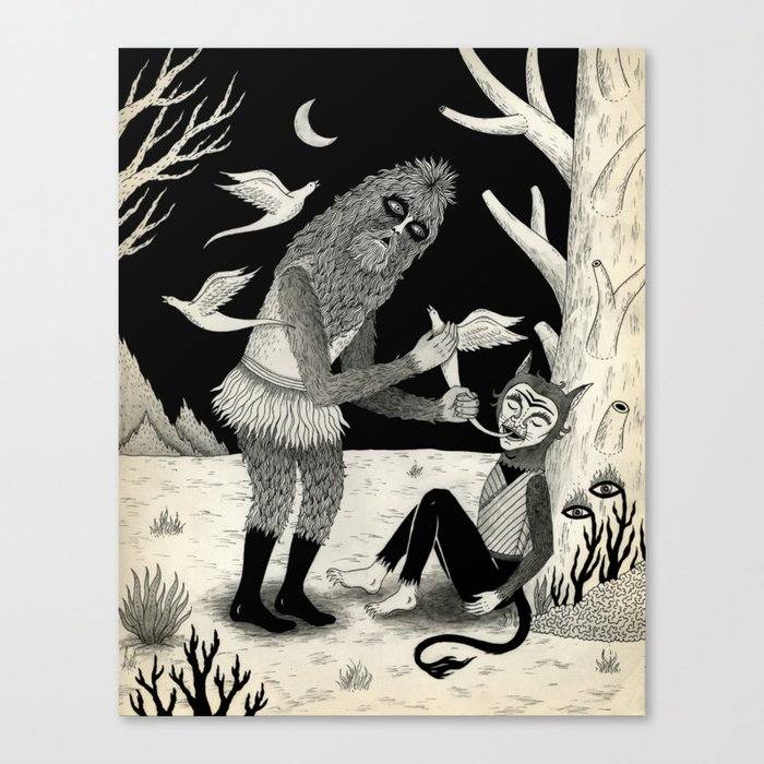 Thievery in the Woods Canvas Print