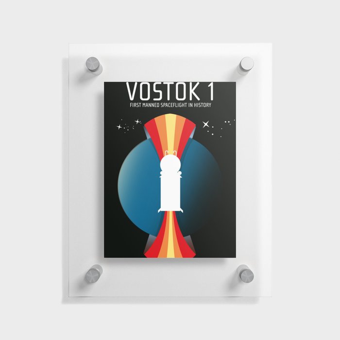 Vostok 1 Space Art Floating Acrylic Print