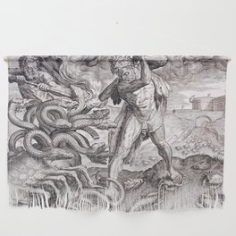 Hercules Killing the Lernean Hydra - Cornelis Cort  Wall Hanging